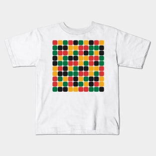 Squircle Pattern (Rasta Colours) Kids T-Shirt